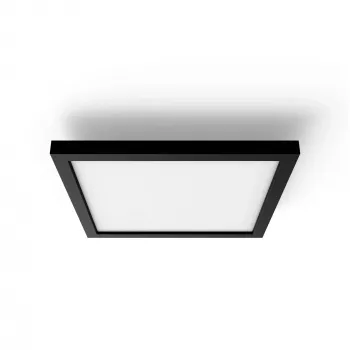 Philips Aurelle Square Panel, viedā griestu lampa, Bluetooth/Zigbee, melna, LED, alumīnijs, maināma