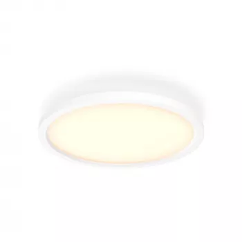 Philips Aurelle Hue apaļais paneļa gaismeklis, Viedais griestu gaismeklis, Bluetooth/Zigbee, Balts, LED, Alumīnijs, Maināms