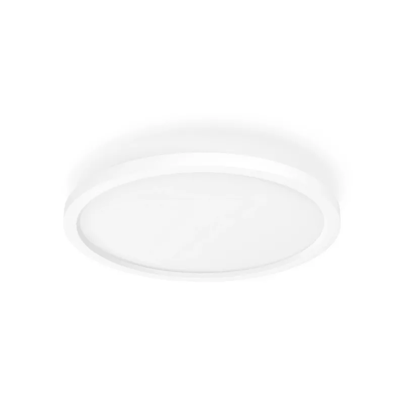 Philips Aurelle Hue apaļais paneļa gaismeklis, Viedais griestu gaismeklis, Bluetooth/Zigbee, Balts, LED, Alumīnijs, Maināms