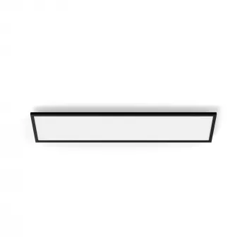 Vieda griestu gaismeklis Signify Philips Aurelle Rectangle Panel — Bluetooth/Zigbee, 1200×300×48 mm, melna