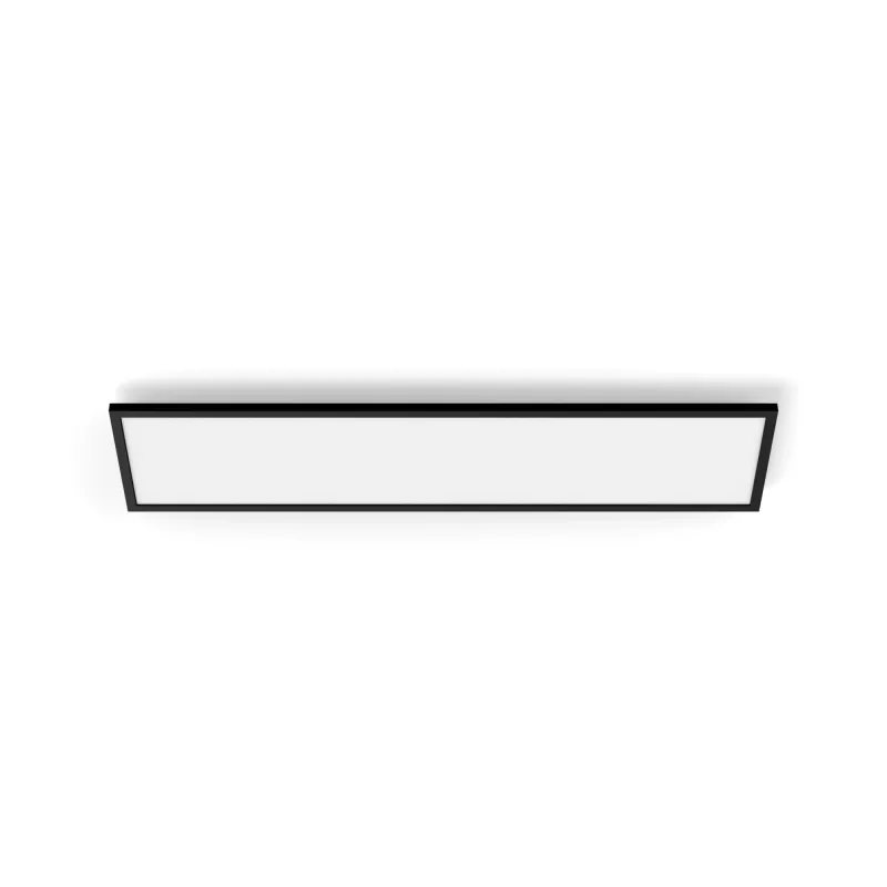 Vieda griestu gaismeklis Signify Philips Aurelle Rectangle Panel — Bluetooth/Zigbee, 1200×300×48 mm, melna