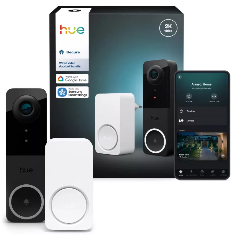 Philips durvju zvana komplekts Melns