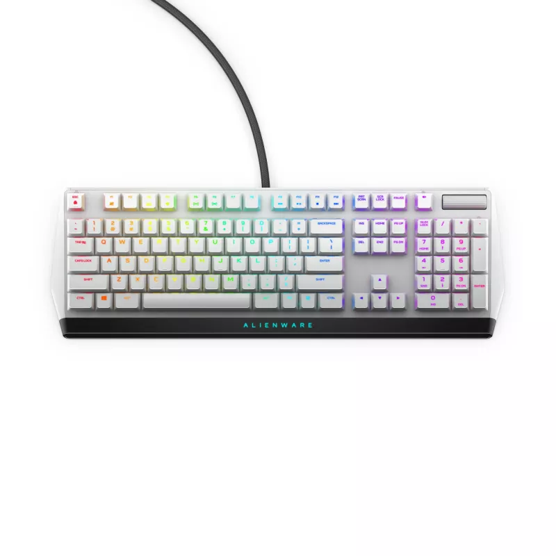 Alienware AW510K klaviatūra, spēlēm paredzēta, USB, melna, balta