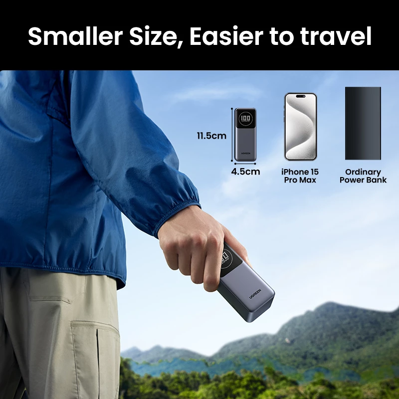 Pārnēsājams ārējais akumulators Ugreen 12000mAh 100W ātrā uzlāde