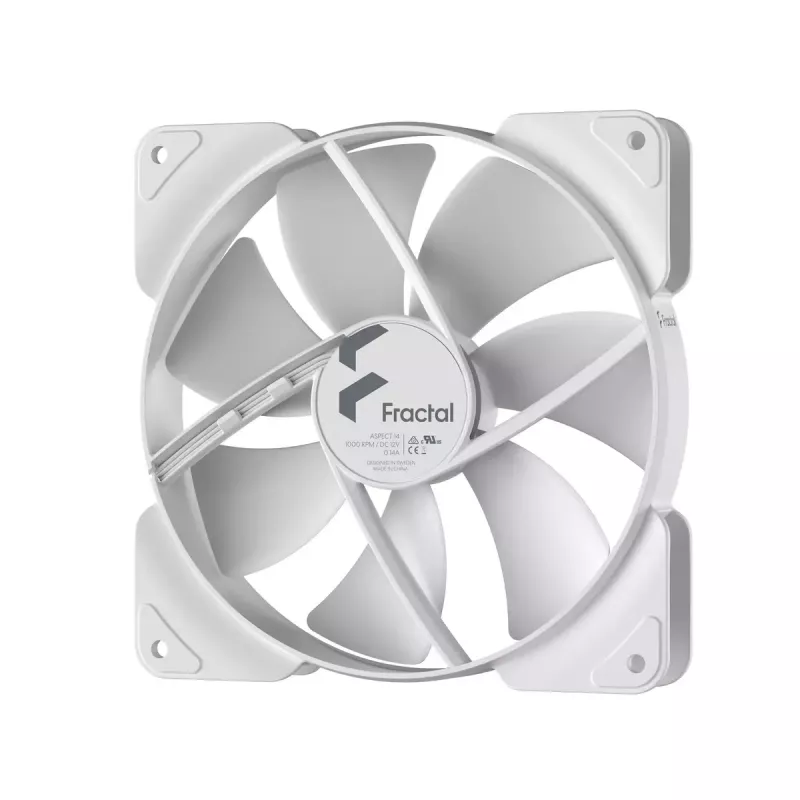 Datora korpusa ventilators Fractal Design Aspect 14 cm (140 mm) balts, 12 V, 1000 RPM
