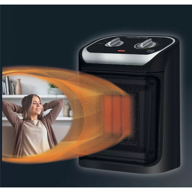 Rowenta Mini Excel SO9261 iekštelpu melns 1800 W ventilatora elektriskais telpu sildītājs