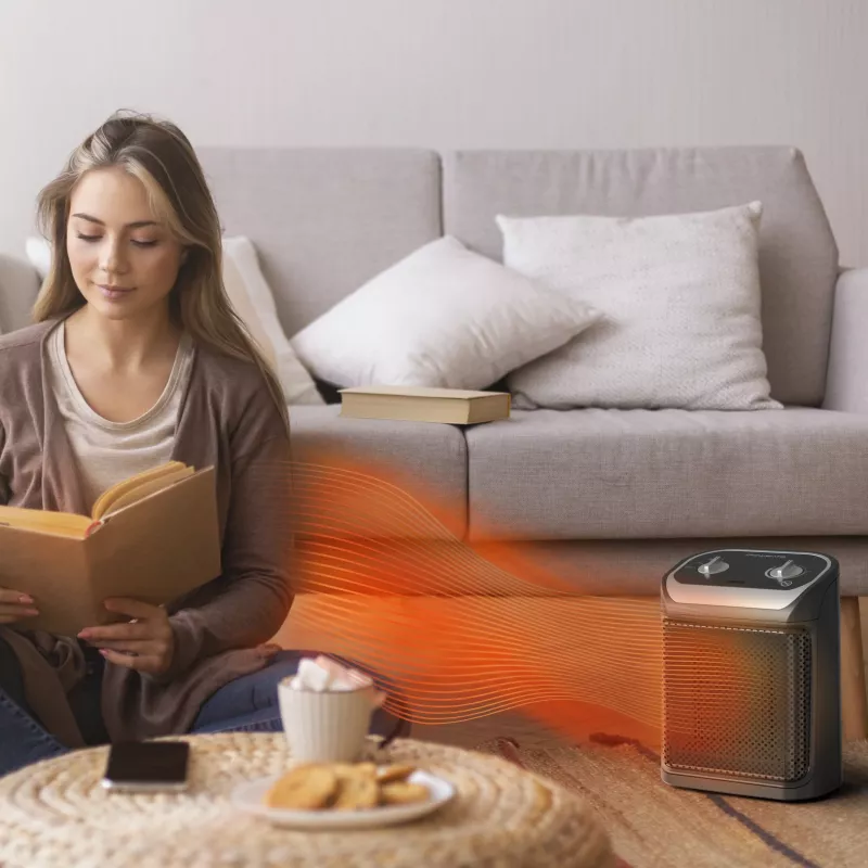 Rowenta Mini Excel SO9261 iekštelpu melns 1800 W ventilatora elektriskais telpu sildītājs