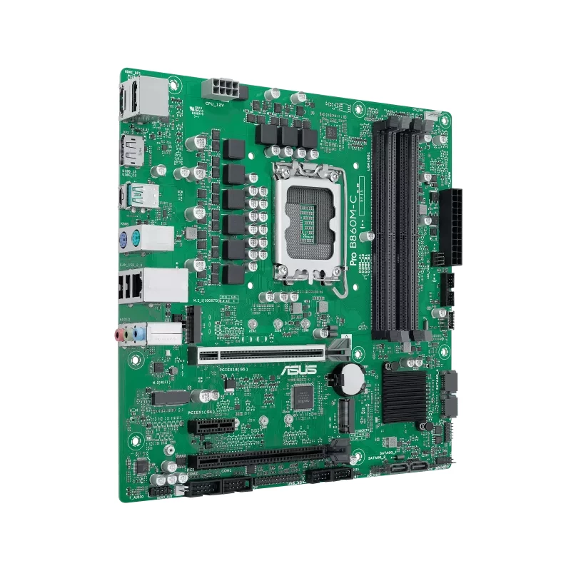Mātesplate ASUS PRO B860M-C-CSM — Intel B860, LGA 1851 (Socket V1), Micro ATX, 4× DIMM DDR5, 256 GB max