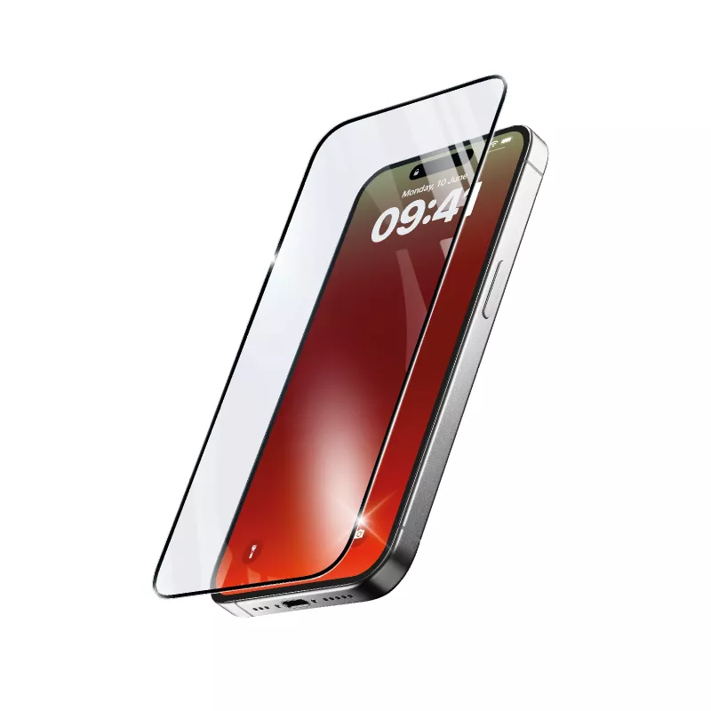 Cellularline Fortified Xtreme Glass - iPhone 16 īpaši aizsargājošs rūdītais stikls ar pastiprinātām malām, viegli uzklājams un īpaši izturīgs