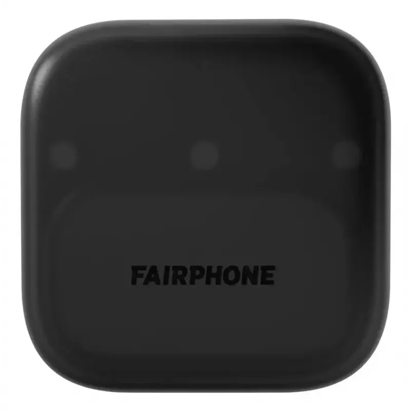 Austiņas Fairphone Fairbuds TWS in-ear, melnas — Bluetooth, USB‑C, 20–20 000 Hz, 10 m darbības attālums