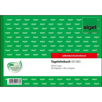 Biznesa veidlapa Sigel SD065 zaļa A5 120 loksnes
