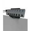 ICY BOX IB-MSA106-HH Pasīvais turētājs USB centrmezgls Melns