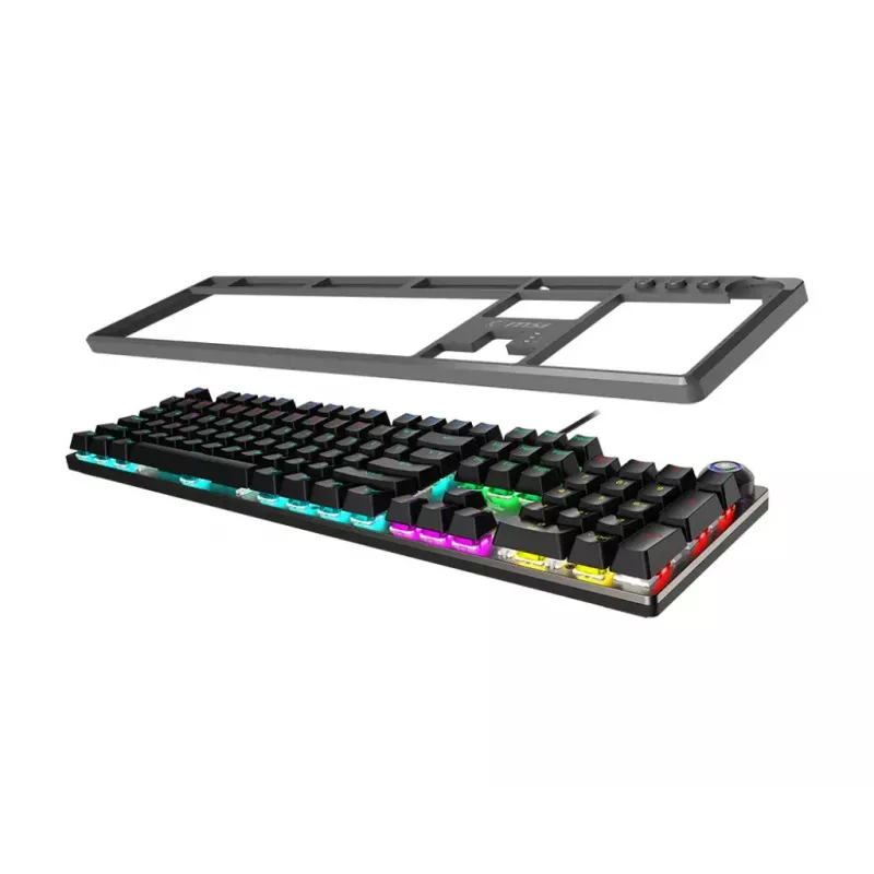 Spēļu klaviatūra MSI FORGE GK310 RED DE mehāniska USB QWERTY melna