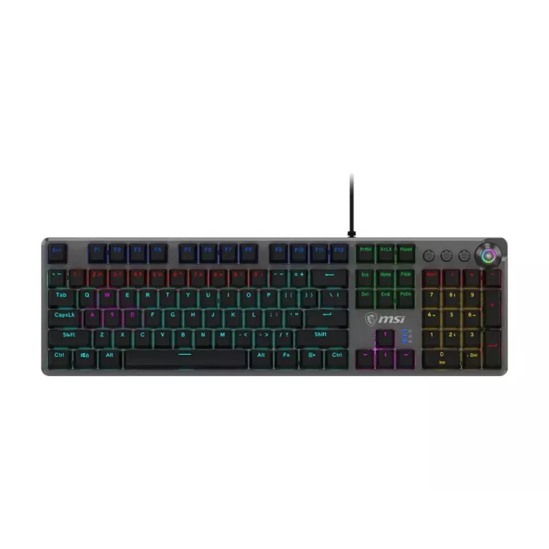 Spēļu klaviatūra MSI FORGE GK310 RED DE mehāniska USB QWERTY melna