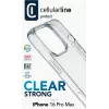 Cellularline Clear Protect - iPhone 16 Pro Max cietais futrālis ar gumijas malām