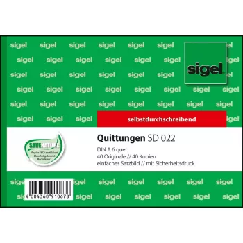 Biznesa veidlapa Sigel SD022 Zaļa A6 Q