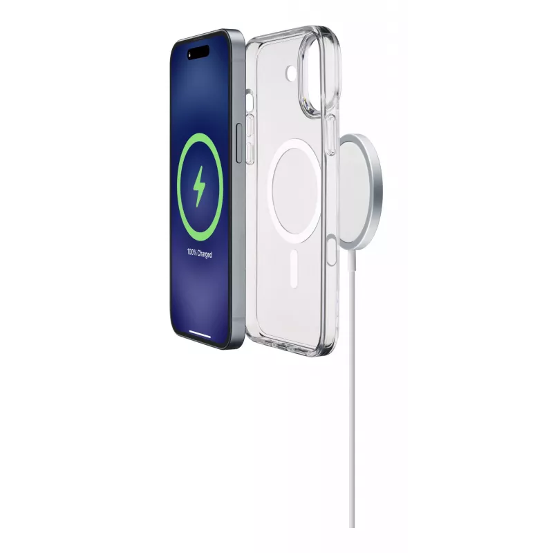 Cellularline Gloss Mag - iPhone 16 magnētiskais maciņš uzlādei un pievienošanai MagSafe lādētājam