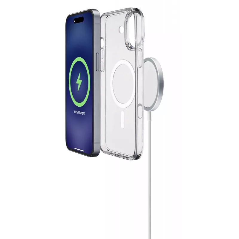 Cellularline Gloss Mag - iPhone 16 magnētiskais maciņš uzlādei un pievienošanai MagSafe lādētājam