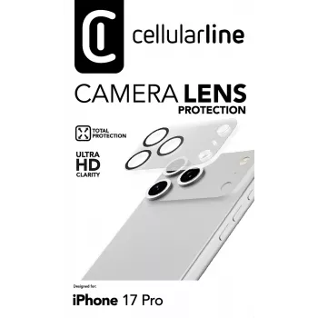 Cellularline kameras objektīva aizsargs - iPhone 17 Pro aizsardzība kamerai
