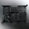 RAIJINTEK Paean galddatora korpuss — melns caurspīdīgs, ATX/Micro-ATX/Mini-ITX, 4x USB 3.2 Gen1, 3x3.5 collu + 3x2.5 collu nodalījumi