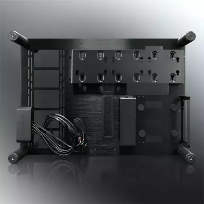 RAIJINTEK Paean galddatora korpuss — melns caurspīdīgs, ATX/Micro-ATX/Mini-ITX, 4x USB 3.2 Gen1, 3x3.5 collu + 3x2.5 collu nodalījumi
