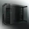 RAIJINTEK Paean galddatora korpuss — melns caurspīdīgs, ATX/Micro-ATX/Mini-ITX, 4x USB 3.2 Gen1, 3x3.5 collu + 3x2.5 collu nodalījumi