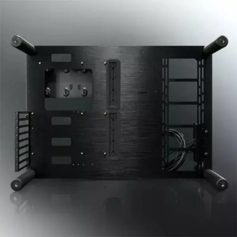 RAIJINTEK Paean galddatora korpuss — melns caurspīdīgs, ATX/Micro-ATX/Mini-ITX, 4x USB 3.2 Gen1, 3x3.5 collu + 3x2.5 collu nodalījumi