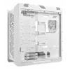 PC korpuss ASUS ROG Strix Helios II Midi Tower balts — atbalsta EATX/ATX/Micro‑ATX/Mini‑ITX, 3x140mm priekšā + 1x140mm aizmugurē, 2×3,5 collu + 4×2,5 collu sloti, rūdīts stikls