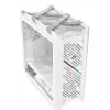 PC korpuss ASUS ROG Strix Helios II Midi Tower balts — atbalsta EATX/ATX/Micro‑ATX/Mini‑ITX, 3x140mm priekšā + 1x140mm aizmugurē, 2×3,5 collu + 4×2,5 collu sloti, rūdīts stikls