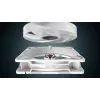 140 mm ventilators Arctic Freezer P14 Pro Reverse A-RGB (balts) — 166,5 m³/h, 5,1 mmH₂O, FDB, PWM, kabeļa sadalītājs