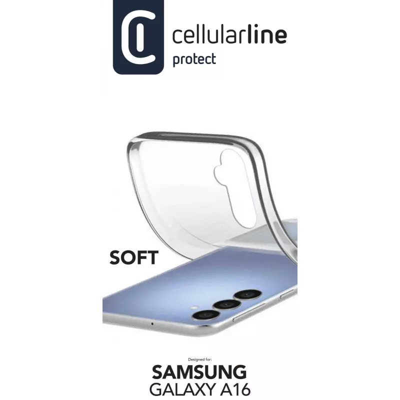 Cellularline Soft - Galaxy A16 mīksts gumijas apvalks, Cover, Samsung, Galaxy A16, 17 cm (6.7 collas), caurspīdīgs