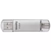 Hama C-Laeta USB zibatmiņa 128 GB USB Type-A / USB Type-C 3.2 Gen 1 (3.1 Gen 1) Sudraba