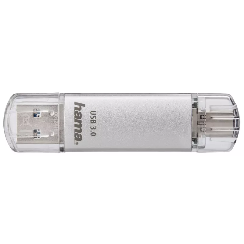 Hama C-Laeta USB zibatmiņa 128 GB USB Type-A / USB Type-C 3.2 Gen 1 (3.1 Gen 1) Sudraba