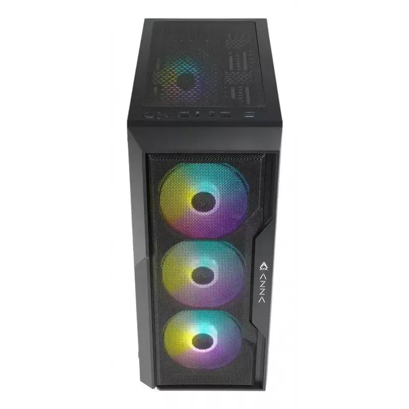 PC korpuss Azza Fighter Midi Tower melns
