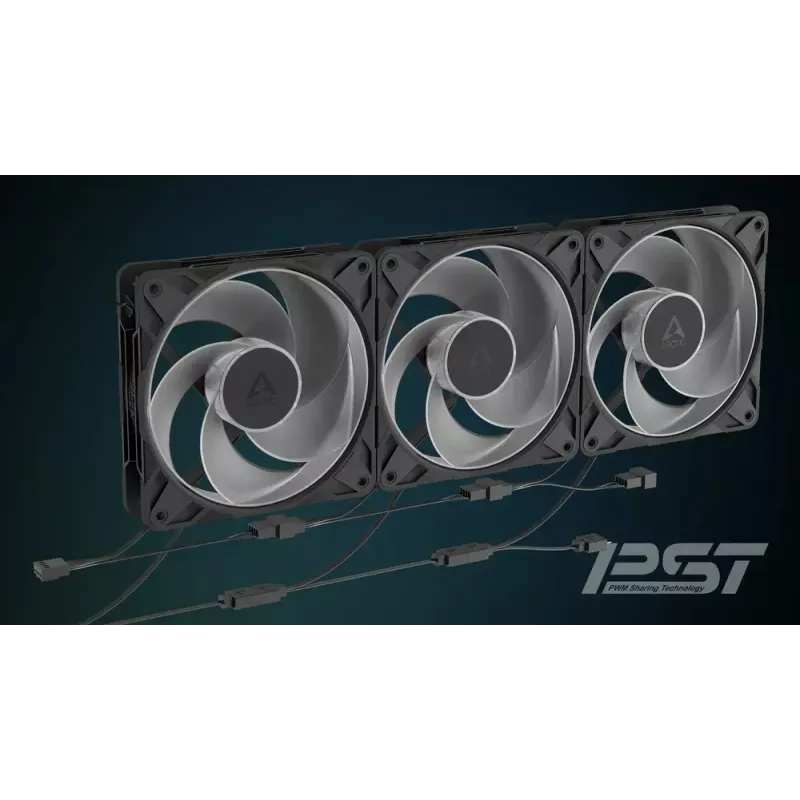 140 mm korpusa ventilators Arctic Freezer P14 Pro Reverse A-RGB — PWM, 140 mm, 166.5 m³/h, 5.1 mmH2O, FDB, melns