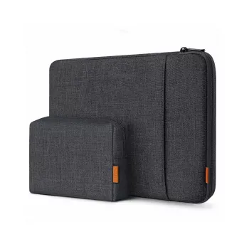 Uzmavas futrālis Inateck LB01006 15 collu (38,1 cm) klēpjdatoriem, melns/pelēks
