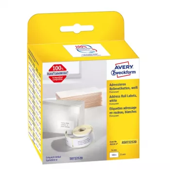 Pašlīmējošā etiķete Avery AS0722520