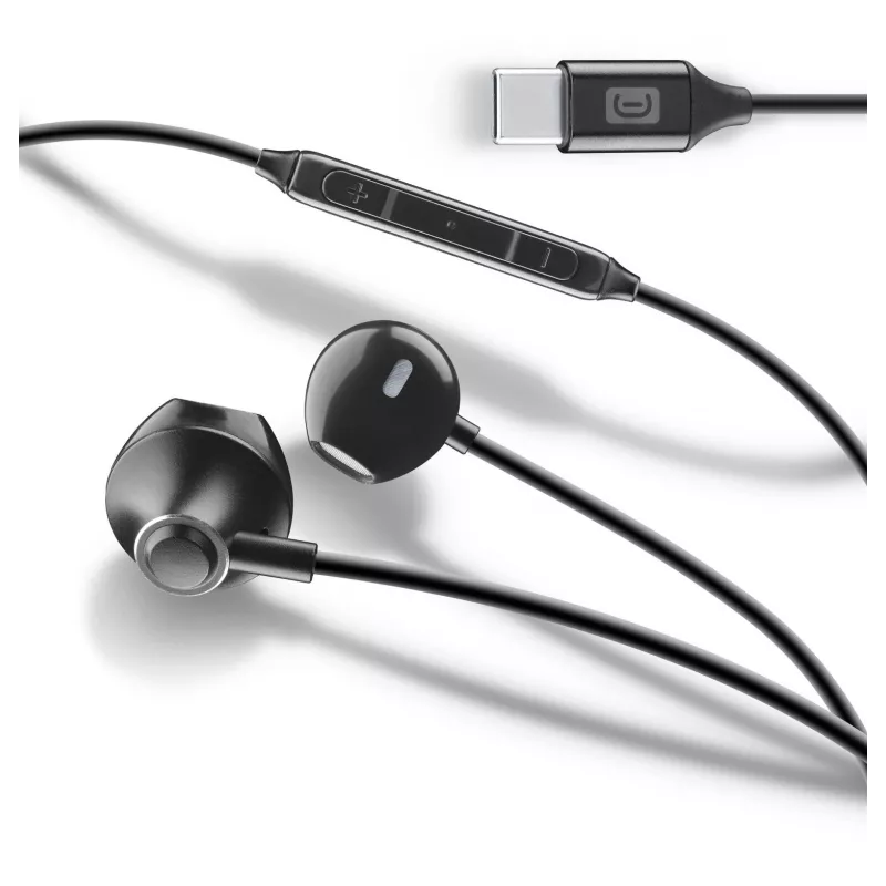 Cellularline ORBIT stereo kapsulveida austiņas ar mikrofonu un tālvadību