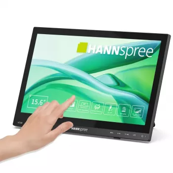 HANNspree HT165HPB 15,6 collu (39,6 cm) Full HD IPS LCD skārienjūtīgais monitors 1920×1080, 15 ms, VESA, skaļruņi, melns