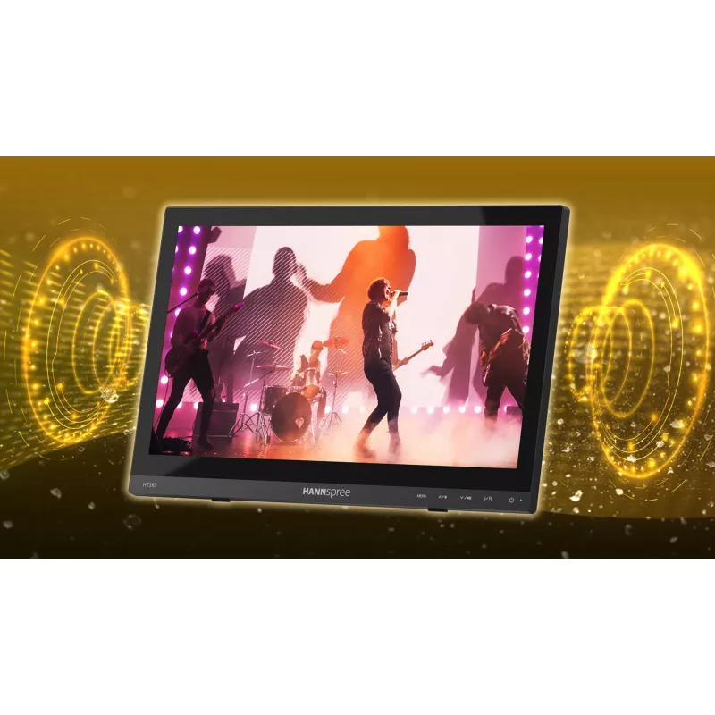 HANNspree HT165HPB 15,6 collu (39,6 cm) Full HD IPS LCD skārienjūtīgais monitors 1920×1080, 15 ms, VESA, skaļruņi, melns