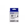Epson etiķešu kasetne caurspīdīga LK-7TBN melns/caurspīdīgs 36mm (9m)
