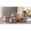 Vārīšanas katlu komplekts Tefal Duetto+ G719S7, nerūsējošais tērauds, 7 gab. (katliņi Ø16/20/24 cm, kastrolis Ø16 cm), indukcija, vāki, cepeškrāsnī drošs līdz 250°C