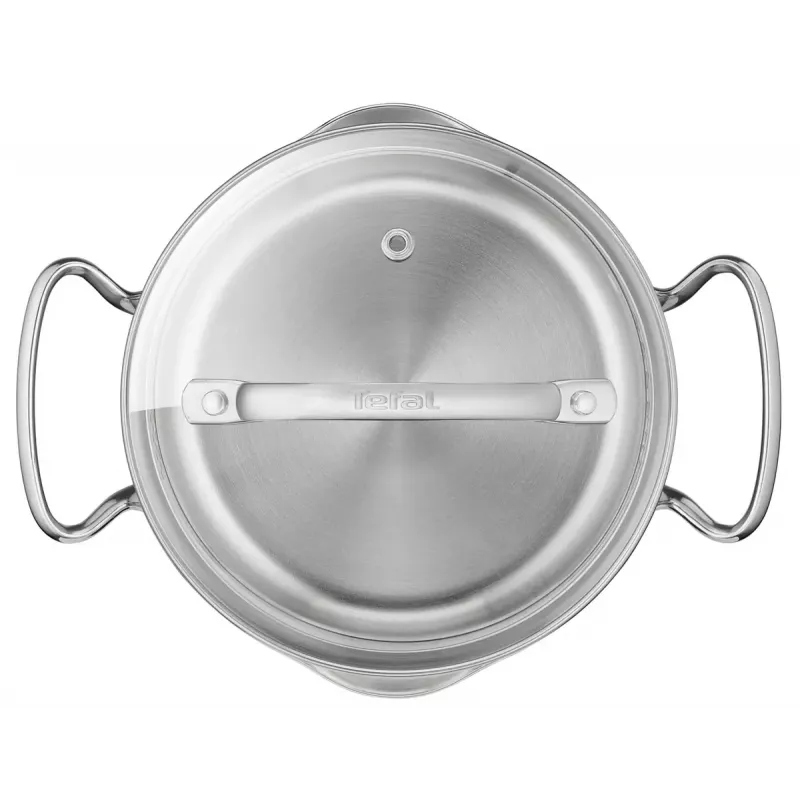 Vārīšanas katlu komplekts Tefal Duetto+ G719S7, nerūsējošais tērauds, 7 gab. (katliņi Ø16/20/24 cm, kastrolis Ø16 cm), indukcija, vāki, cepeškrāsnī drošs līdz 250°C