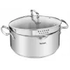 Vārīšanas katlu komplekts Tefal Duetto+ G719S7, nerūsējošais tērauds, 7 gab. (katliņi Ø16/20/24 cm, kastrolis Ø16 cm), indukcija, vāki, cepeškrāsnī drošs līdz 250°C