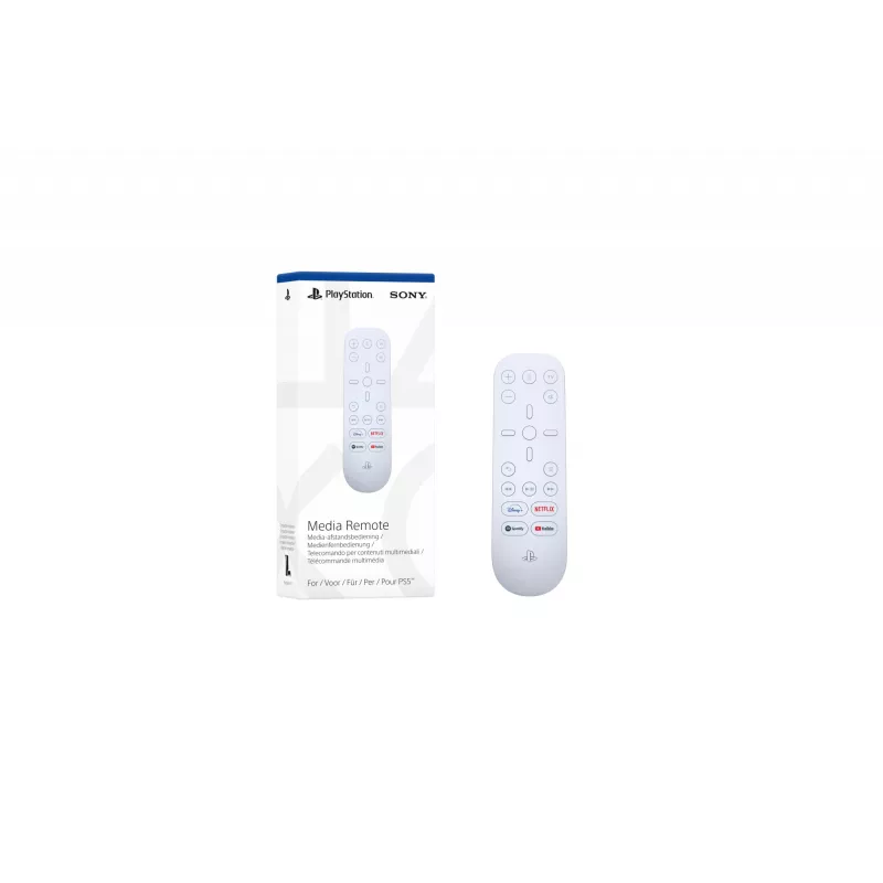 Sony Media Remote, spēļu konsole, televizors, IR bezvadu, spiedpogas, balts
