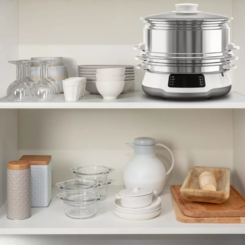 Tefal Convenient Series Deluxe VC502D tvaika katls 3 grozi Galda virsma 900 W Nerūsējošais tērauds, Balts