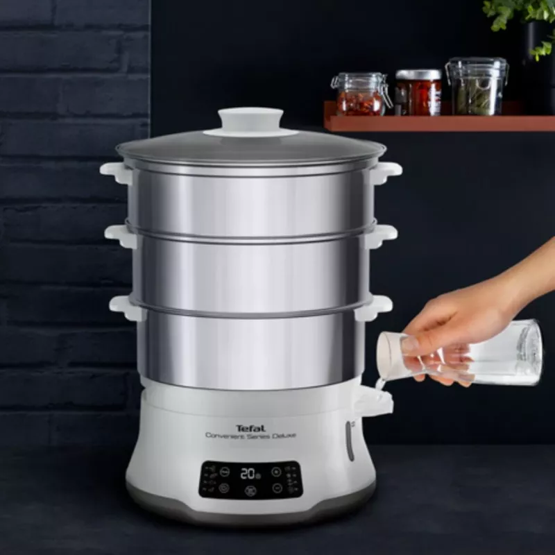 Tefal Convenient Series Deluxe VC502D tvaika katls 3 grozi Galda virsma 900 W Nerūsējošais tērauds, Balts