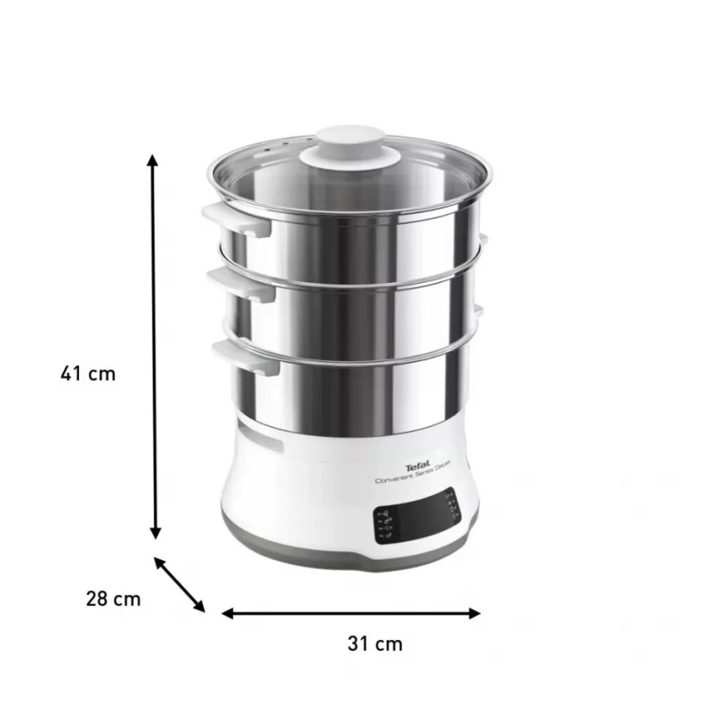 Tefal Convenient Series Deluxe VC502D tvaika katls 3 grozi Galda virsma 900 W Nerūsējošais tērauds, Balts