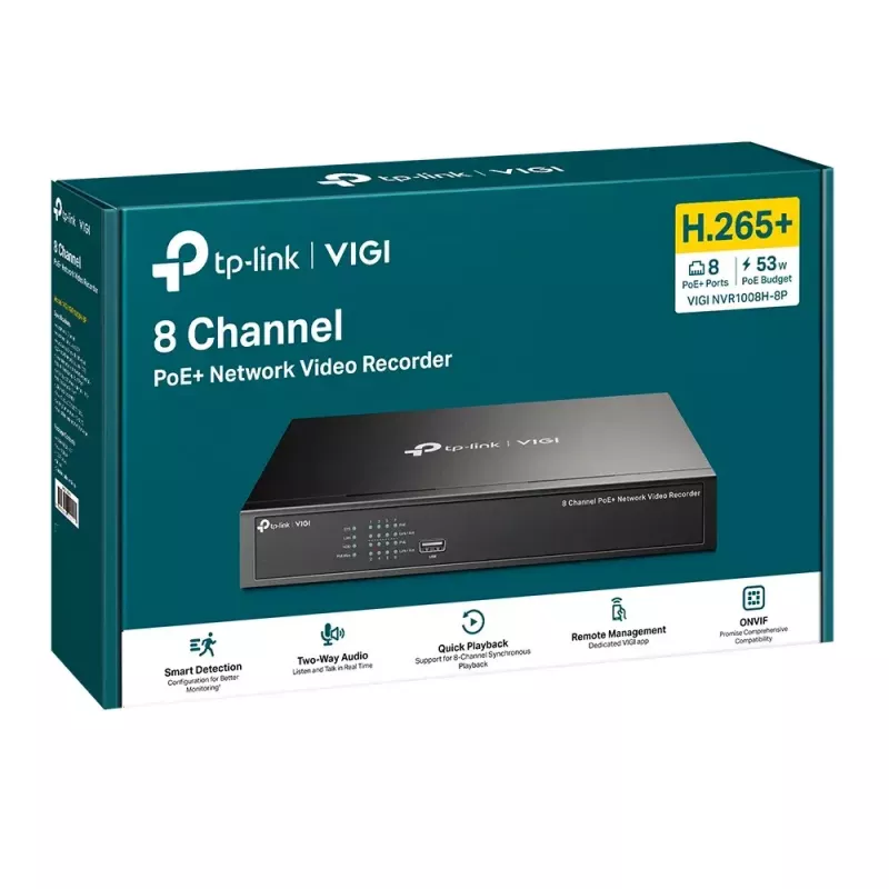 Tīkla video ierakstītājs TP-Link VIGI NVR1008H-8P