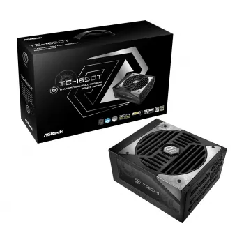 Barošanas bloks ASROCK Taichi TC-1650T 1650 W 20+4 pin ATX 80 PLUS Titanium, 135 mm ventilators, melns